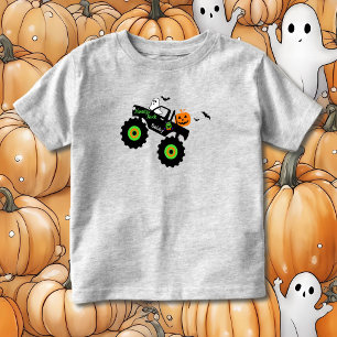 Halloween Monster Truck Naam toevoegen Peuter T-sh Kinder Shirts