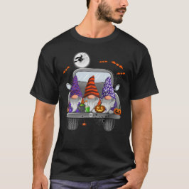 Halloween Monster Truck Pumpkins Gnomes T-shirt