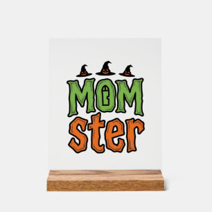 Halloween Monster Vintage Moeder Shirt Ontwerp_1 Acryl Bord