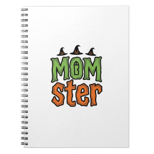 Halloween Monster Vintage Moeder Shirt Ontwerp_1 Notitieboek