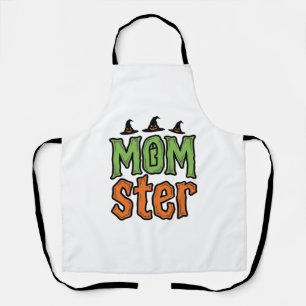 Halloween Monster Vintage Moeder Shirt Ontwerp_1 Schort