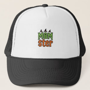 Halloween Monster Vintage Moeder Shirt Ontwerp_1 Trucker Pet