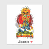 Halloween Monster Zombie die Sticker pompoen (Vel)