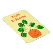 Halloween Monstera Plant in Pumpkin Custom Magneet (Rechterzijde)
