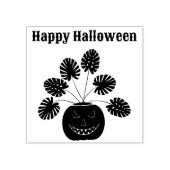 Halloween Monstera Plant in Pumpkin Custom Rubberstempel (Afrduk)