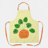 Halloween Monstera Plant in Pumpkin Schort (Voorkant)