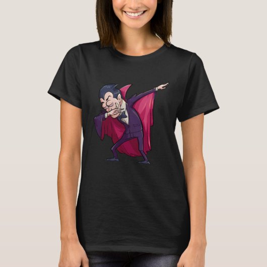 Halloween Monsters Count Dabbing Dracula T-shirt (Voorkant)
