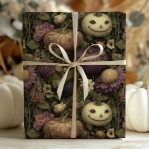 Halloween Monsters en Pompoenen Black Crow Cadeaupapier