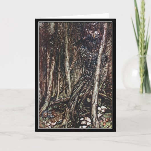 Halloween monsters in een boom Arthur Rackham Kaart (Voorkant)