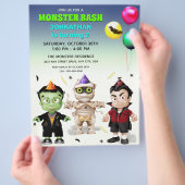 Halloween Monsters Kinder Kostuum Party Flyer (Hand)