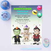 Halloween Monsters Kinder Kostuum Party Flyer (Enkel)