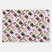 Halloween Monsters Kinderen Verjaardag Inpakpapier Vel (Voorkant)