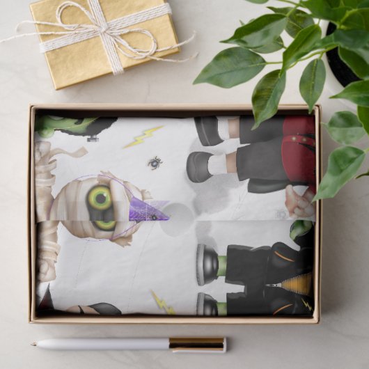 Halloween Monsters Kinderen Verjaardag Tissuepapier (Geschenk)