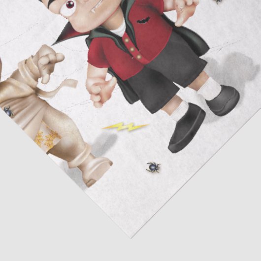 Halloween Monsters Kinderen Verjaardag Tissuepapier (Detail)