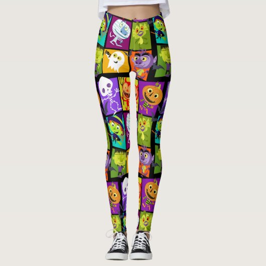 halloween monsters leggings (Voorkant)