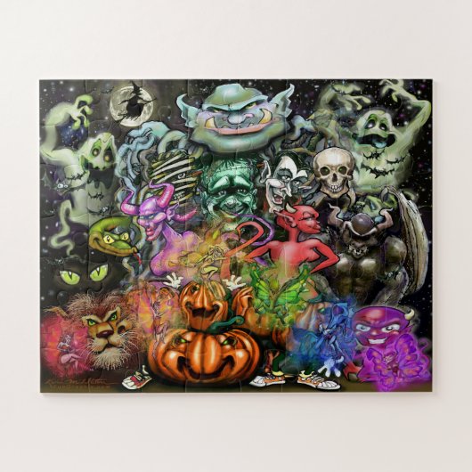 Halloween Monsters Legpuzzel (Horizontaal)