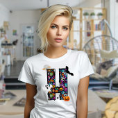 Halloween monsters letter H t-shirt