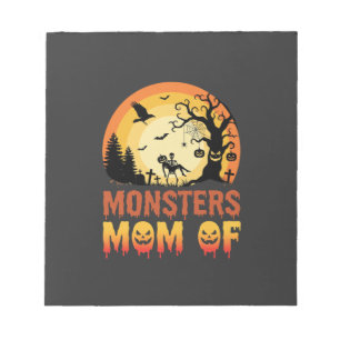 Halloween Monsters Moeder van Skelet Familie Notitieblok