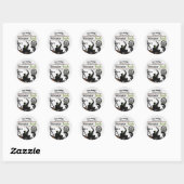 Halloween Monsters Monster Bash Kostuum Feestje Ronde Sticker (Vel)