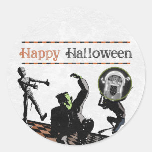 Halloween-monsters Monster Bash-verkleidingsfeest Ronde Sticker