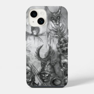 HALLOWEEN MONSTERS / ORK OORLOG Zwart Wit Fantasie iPhone 14 Hoesje