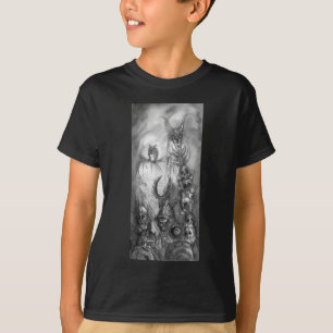 HALLOWEEN MONSTERS / ORK WAR Black White Fantasy T-shirt