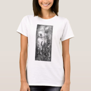 HALLOWEEN MONSTERS / ORK WAR Black White Fantasy T-shirt