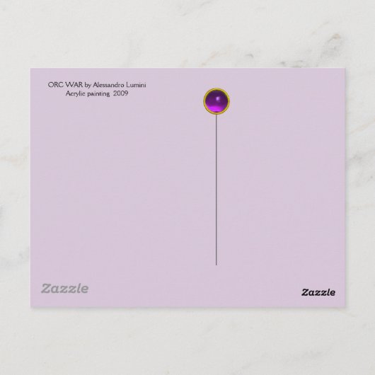 HALLOWEEN MONSTERS/ORK WAR Fantasy Briefkaart (Achterkant)