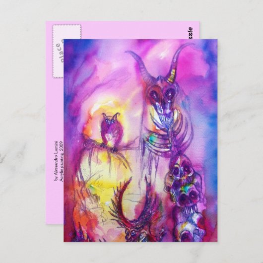 HALLOWEEN MONSTERS/ORK WAR Fantasy Briefkaart (Voorkant / Achterkant)