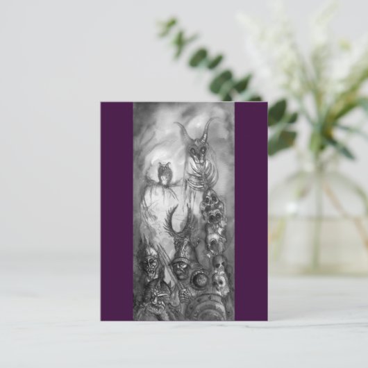 HALLOWEEN MONSTERS/ORK WAR Fantasy Briefkaart (Staand voorkant)