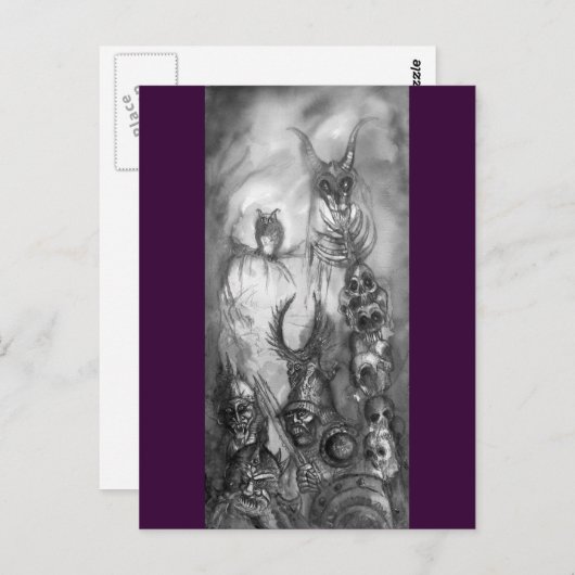 HALLOWEEN MONSTERS/ORK WAR Fantasy Briefkaart (Voorkant / Achterkant)