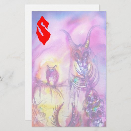 HALLOWEEN MONSTERS/ORK WAR Fantasy Briefpapier (Voorkant / Achterkant)