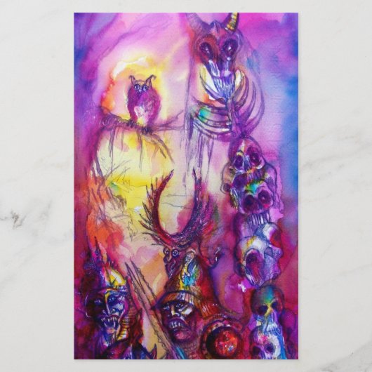 HALLOWEEN MONSTERS/ORK WAR Fantasy Briefpapier (Voorkant)