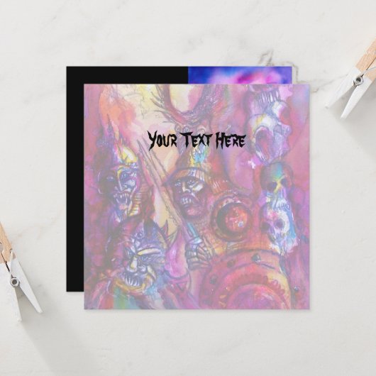 HALLOWEEN MONSTERS/ORK WAR Fantasy Kaart (Voorkant / Achterkant in situ)