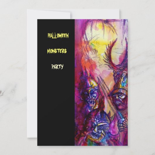 HALLOWEEN MONSTERS/ORK WAR Fantasy Kaart (Achterkant)