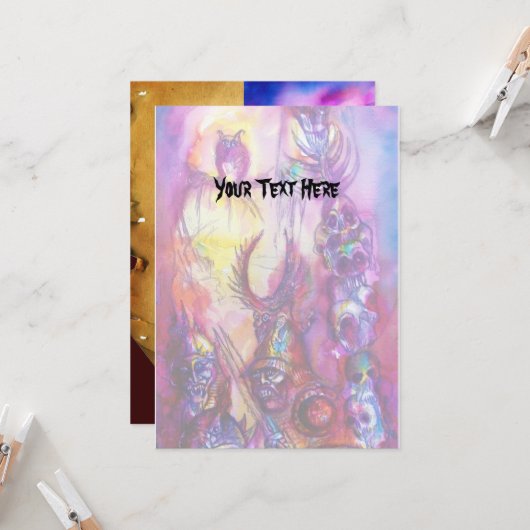 HALLOWEEN MONSTERS/ORK WAR Fantasy Kaart (Voorkant / Achterkant in situ)