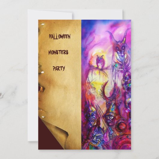 HALLOWEEN MONSTERS/ORK WAR Fantasy Kaart (Achterkant)