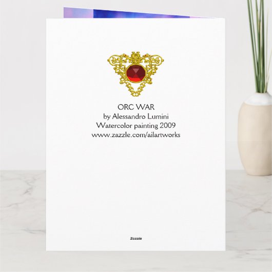 HALLOWEEN MONSTERS/ORK WAR Fantasy Kaart (Achterkant)