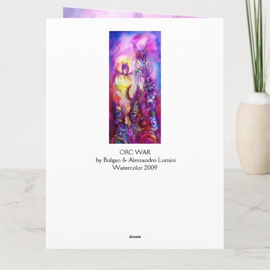 HALLOWEEN MONSTERS/ORK WAR Fantasy Kaart (Achterkant)