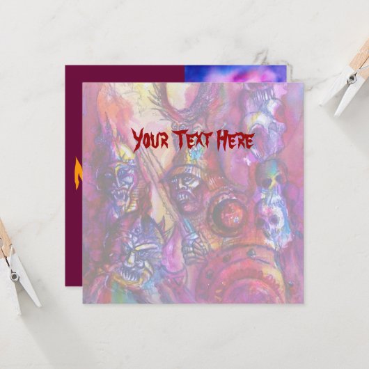 HALLOWEEN MONSTERS/ORK WAR Fantasy Kaart (Voorkant / Achterkant in situ)