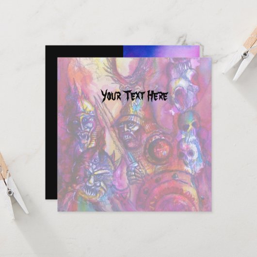 HALLOWEEN MONSTERS/ORK WAR Fantasy Kaart (Voorkant / Achterkant in situ)