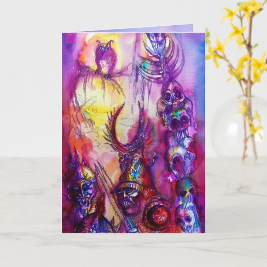 HALLOWEEN MONSTERS/ORK WAR Fantasy Kaart (Gele Bloem)