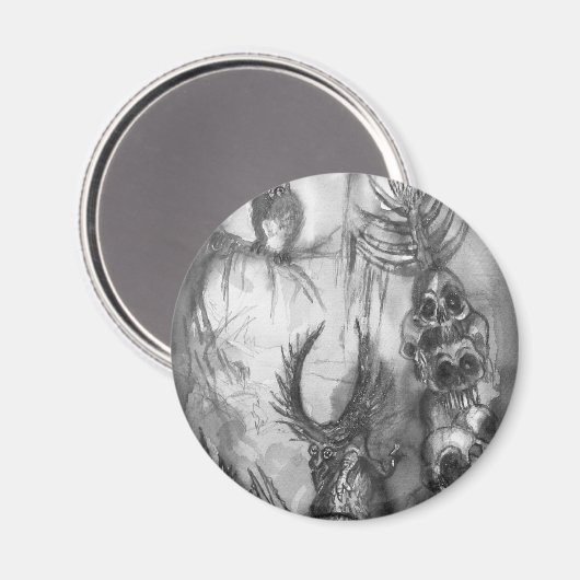 HALLOWEEN MONSTERS/ORK WAR Fantasy Magneet (Voorkant / Achterkant)