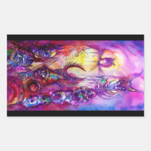 HALLOWEEN MONSTERS/ORK WAR Fantasy Rechthoekige Sticker