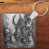 HALLOWEEN MONSTERS/ORK WAR Fantasy Sleutelhanger (Achterkant)