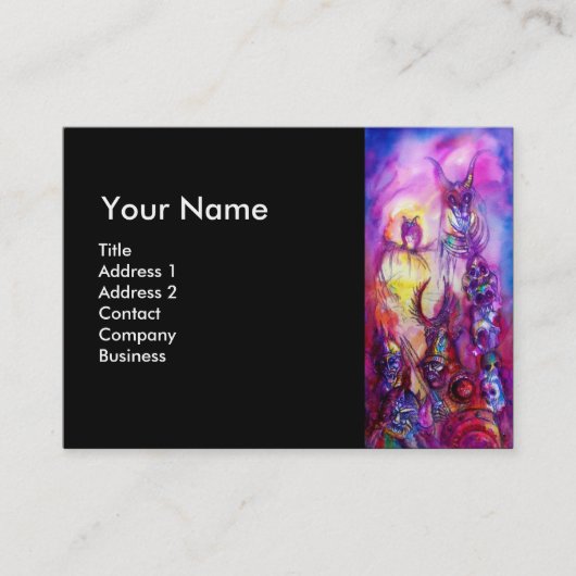 HALLOWEEN MONSTERS/ORK WAR Fantasy Visitekaartje (Voorkant)