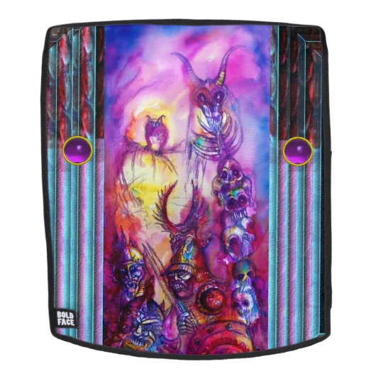 HALLOWEEN MONSTERS/ORK WAR Paarse Fantasy Rugtassen (Verwijderbaar gezicht)