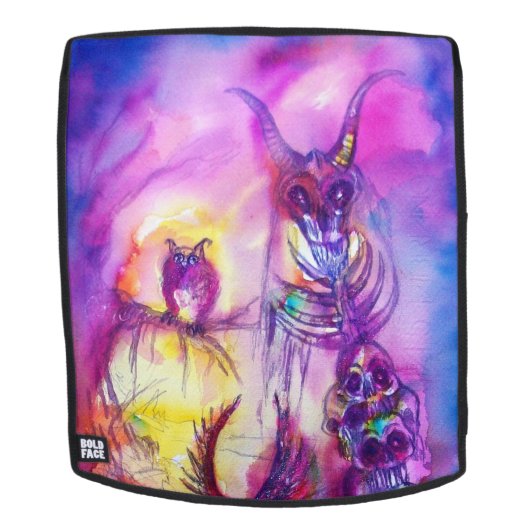 HALLOWEEN MONSTERS/ORK WAR Paarse Fantasy Rugtassen (Verwijderbaar gezicht)