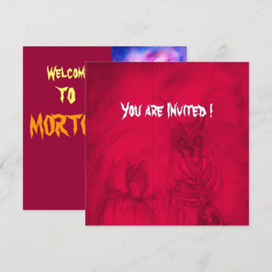 HALLOWEEN MONSTERS/ORKWAR KAART (Voorkant / Achterkant)