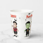 Halloween Monsters Party Papieren Bekers (Links)
